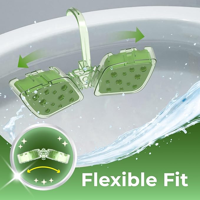 Toilet Bowl Cleaner Butterfly Rim Hanger – Eucalyptus and Mint Scent, 6 × 1.8 OZ (50g), Lasts Up to 6 Months, Automatic Cleaning & Deodorizing