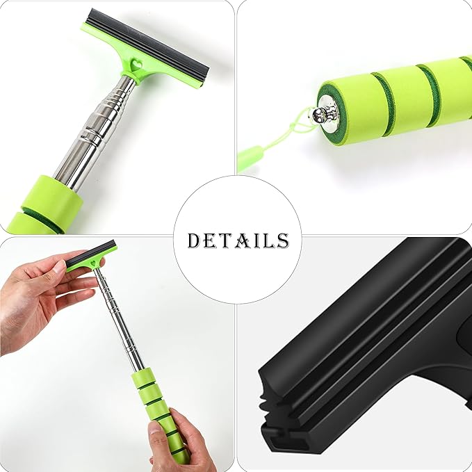 3 PCS Side Mirror Squeegee,Car Mirror Squeegee,Retractable Car Rearview Mirror Wiper,Portable Car Cleaning Tool for Rainy Foggy Weather,Universal Car Accessories(Black/Pink/Green)