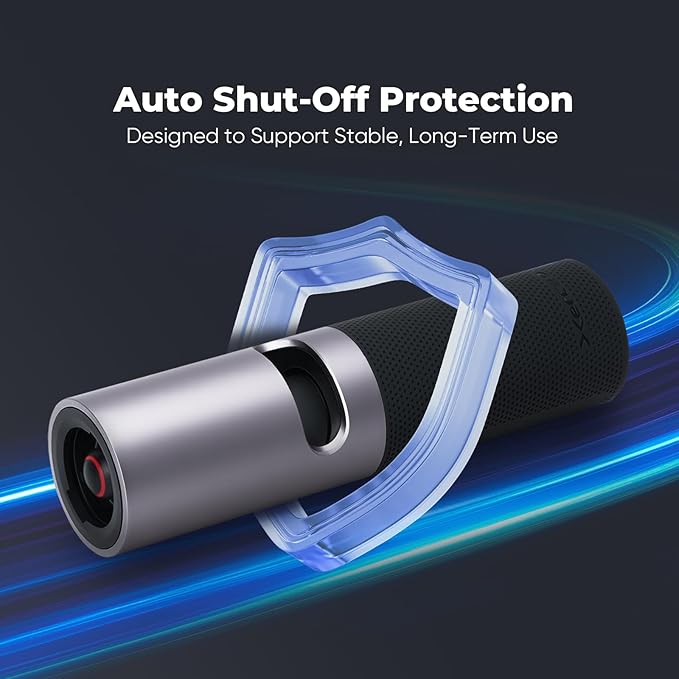 Cordless Compressed Air Duster, High Power, Metal Body, Hold-to-Turbo, 4 Speeds, for Computer, Keyboard & Car Cleaning, Outdoor Use