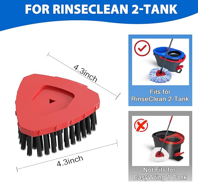 Small Full Bristle Scrub Brush ONLY for O-Cedar RinseClean 2-Tank System