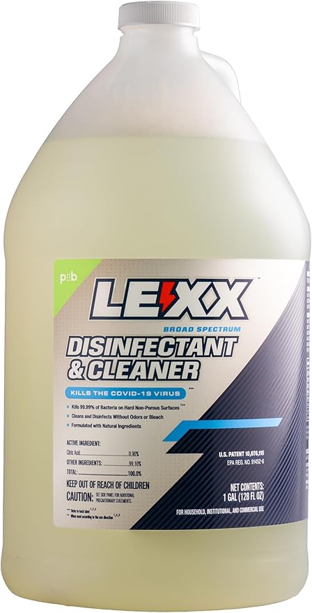 LEXX® RTU Broad Spectrum Disinfectant & Cleaner - Cleans, Disinfects and Deodorizes. Kills 99.99% of bacteria. Formulated with natural ingredients. Suitable for home or commercial use.