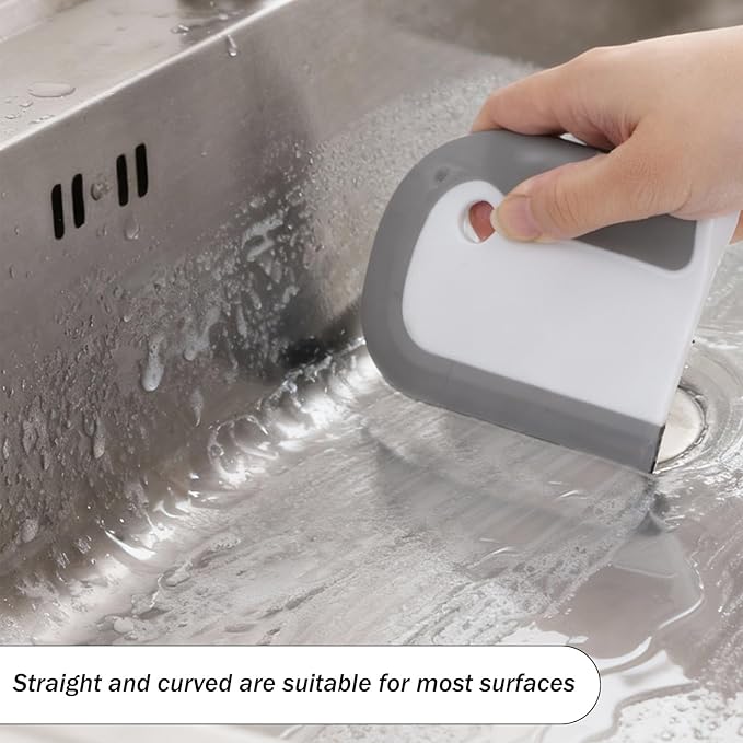 Silicone Sink Squeegee, Small Kitchen Sink Squeegee, Curved Silicone Tiny Squeegees for Countertops, Kitchen Sinks, Bathroom Mirror