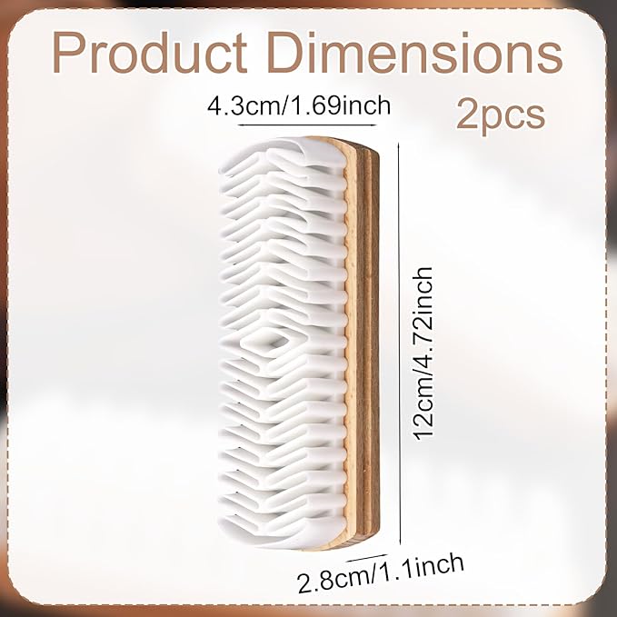 2pcs Suede Shoes Brush, Durable Suede Cleaning Cleaner Brush with Raw Magic Rubber Bristles and Beech Base for Shoes Boots Bags