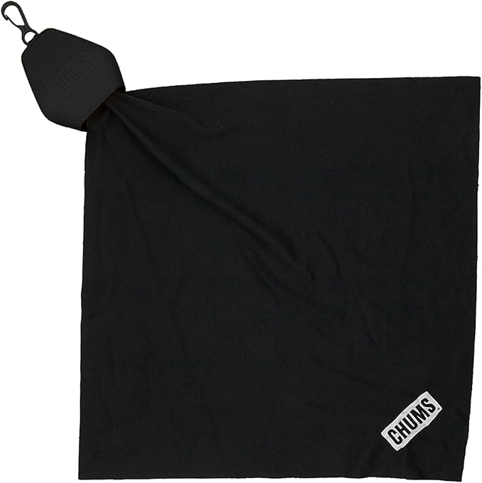 Chums Pouch XL Microfiber Lens Cloth - Portable Lens & Screen Cleaner Cloth Keychain (Black)