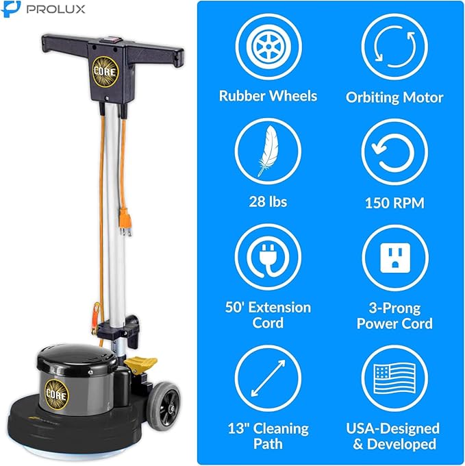 Prolux PLC13 13" Heavy Duty Single Pad Commercial Polisher Floor Buffer Machine Scrubber