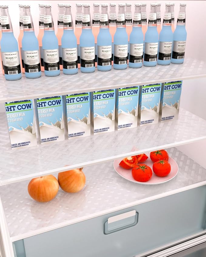 Shelf and Drawer Liner for Kitchen Cabinet, Non-Adhesive 24in x 120in Waterproof Contact Paper Refrigerator Liners Thickened Durable EVA Material Non Slip Mat for Dresser Cupboard Pantry Protector