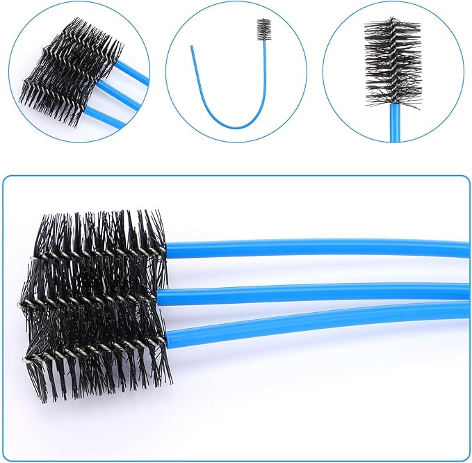 3 Pack AC Drain Line Cleaner, Drain Brush Sunroof Draining Cleaning Tool Condensate Trap Brushes Line Cleaner for Air Conditioner Drains Flexible Systems Pump Long Pipe Unclog for Sink