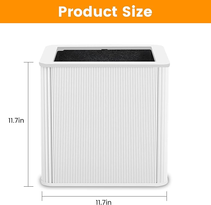 211+ Replacement Filter Compatible with Blue Pure Blue Pure 211+ Air Cleaner Purifier Series, 2 Stage Filtration System of H13 True HEPA and Activated Carbon Filter, (2 Pack)