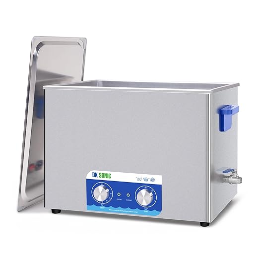 DK SONIC Ultrasonic Cleaner,37L 720W Sonic Cleaner with Heater&Mechanical Timer,Ultrasonic Carburetor Cleaner for Cleaning Gun,Engine,Carburetors,Chains(Include Basket)