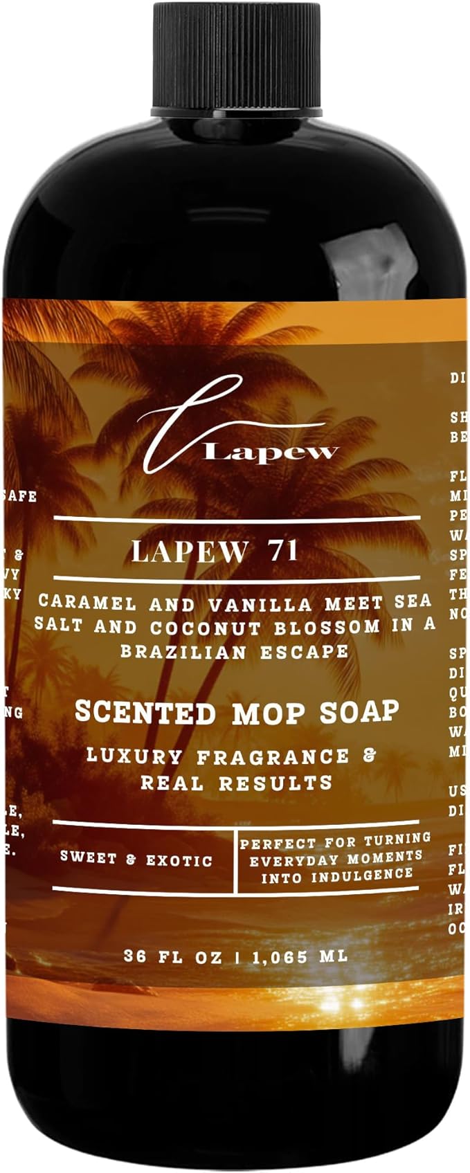 Luxury Floor Cleaner, Scented Mop Soap Concentrate | Hard Floor Cleaner for Tile, Vinyl, Laminate, LVP & Sealed Hardwood | Low-Foam, Streak-Free | 36 oz 71