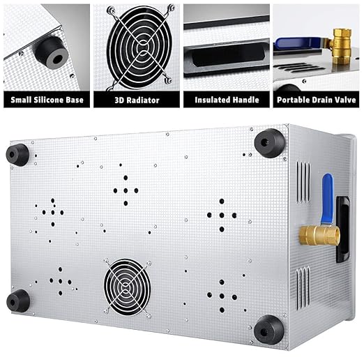Anbull 30L/8Gal 600W Industrial Ultrasonic Cleaner Machine with 304 Stainless Steel and Digital Timer Heater for Wrench Tools Industrial Parts Mental Instrument Apparatus Cleaning