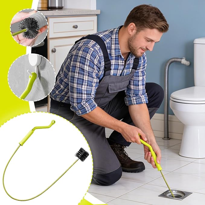 Drain Augers | Effective Flexible Cleaning Brush Pick Up Grabber | Sink Pipe Drain Snakes Hair Catcher | for Toilet Bathroom TUB Kitchen Shower