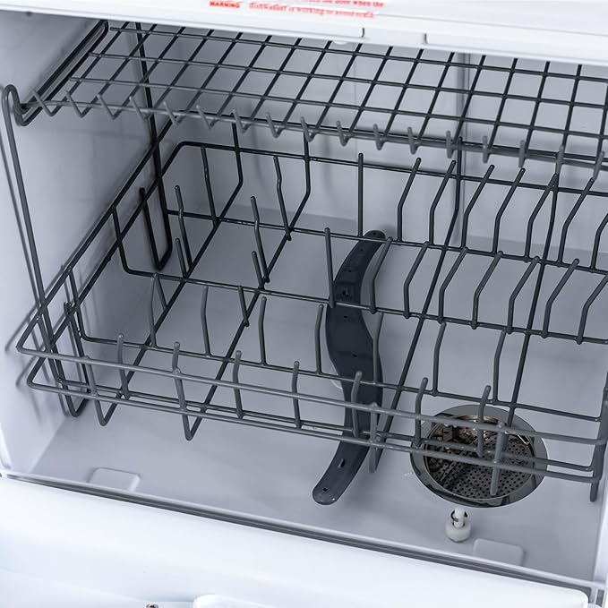 Dishwasher, 900W Portable Countertop Dishwasher 8 Sets Tableware Upper & Lower Double Spraying 360° Deep Cleaning Air-Dry Function For Small Homes, Apartments, Boats, Campers, Rvs (White)