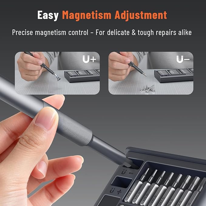 KATERK 80-in-1 Precision Screwdriver Set, Small Screwdriver Set with Magnetizer/Demagnetizer, Mini Repair Tool Kit for Phone, Computer, Watch, Laptop, Ring Doorbell, Eyeglass, Electronic