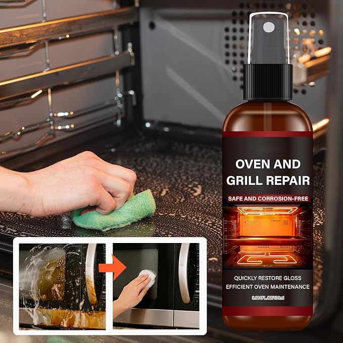 Kitchen Degreaser Spray, 100ml Heavy Duty Foam Cleaner, Professional Formula for Ovens, BBQ Grills, Deep Fryers, Stainless Steel, Cooktops, Griddles