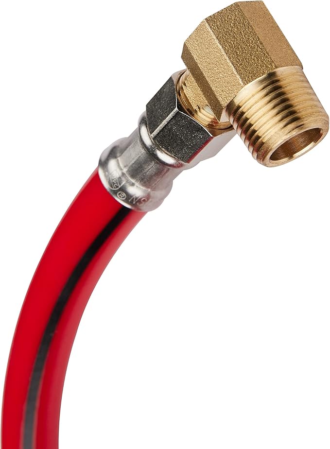 EFIELD 6-Feet Universal Dishwasher Red PVC Hose with Brass Elbow,(HOSE013)