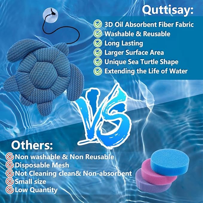 Hot Tub Scum Absorber for Spa Hot Tub,Hot Tub Accessories for Adults,Hot Tub Sponge.Hot Tub Oil Absorbing Sponge for Spa & Pool Cleaner,Hot Tub Turtle Scum Absorber Keeps Water Clean,1 Pack