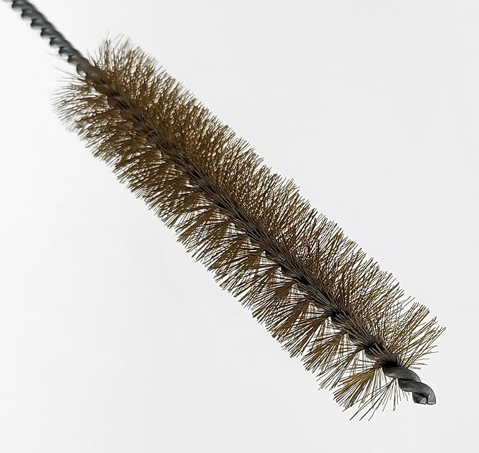3 Piece Set of 16-Inch Tube Cleaning Brushes Copper, Stainless, Nylon for Various Surface Use (1.5-Inch Diameter)