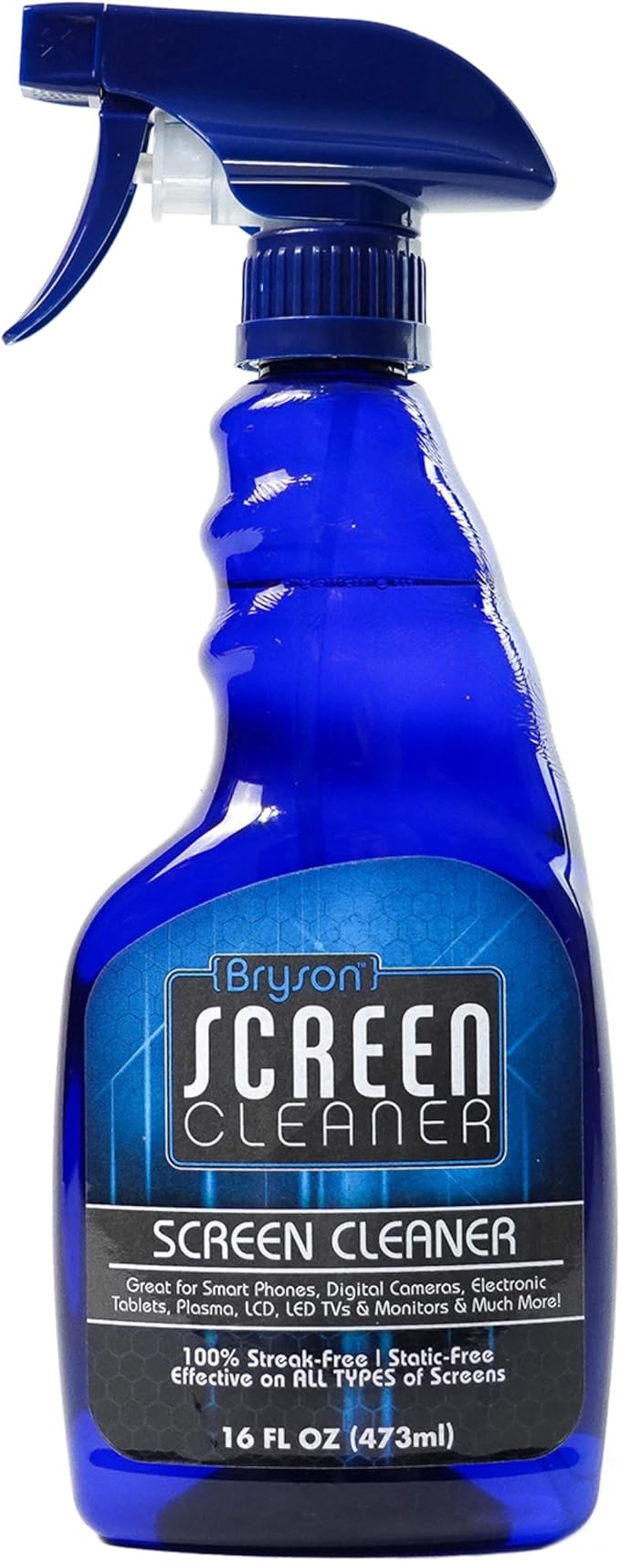 Bryson Screen Cleaner- 16 oz Spray Bottle For Use With LED & LCD TV, Computer Monitor, Laptop, and iPad Screens- 16 oz Bottle Only, No Towel