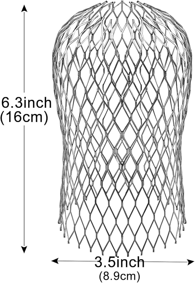 10 Pack Gutter Downspout Guards 3.5 Inch Adjustable Aluminium Filter Strainer, Expandable Gutter Strainer for Preventing Blockage Leaves Debris Drain Net Cover Gardening Tools