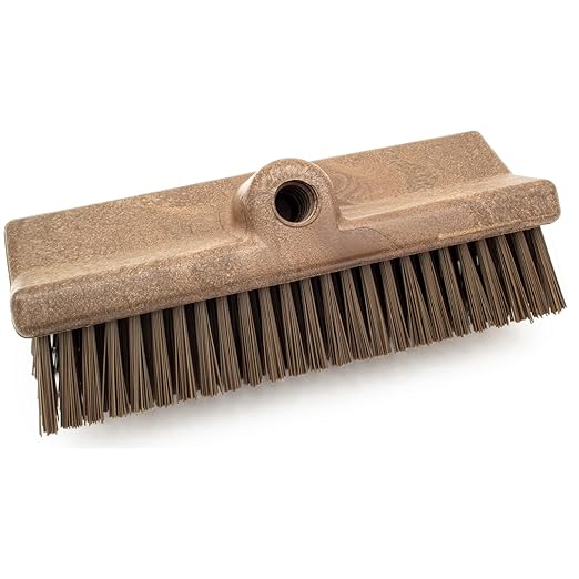 SPARTA 40423EC01 Plastic Floor Scrub Brush, Wall Brush, Equipment Brush With Nonabsorbent Bristles For Industrial Kitchens, Hospitals, Commercial Cleaning, 10 Inches, Brown, (Pack of 2)