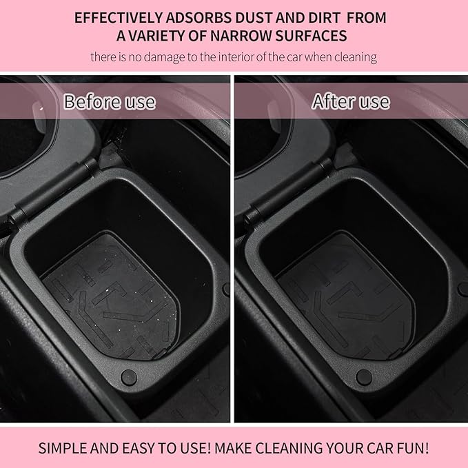 Pink Car Cleaning Gel, Cute Car Accessories for Women Interior, Car Detailing Kit for Vents, Dust Cleaning Slime, Keyboard Cleaner Putty, Car Essentials for New Car, 5.6oz