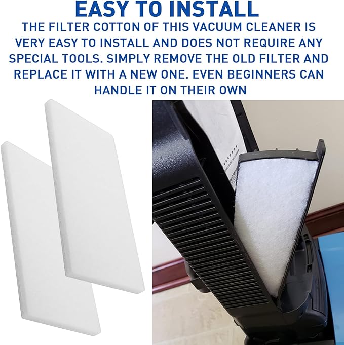 Vacuum Filter for Hoover WindTunnel Bagless, Upright, Widepath, Empower, Foldaway, PowerMax Vacuum Cleaners, compatible with EnviroCare Premium Replacement 3-Layer Ultimate Vacuum Filter - 2 Pack