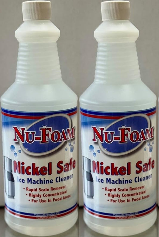 Nu-Foam Ice Machine Cleaner and Descaler, 32 fl oz, Nickel Safe, Compatible with All Major Brands (32 oz (Pack of 2))