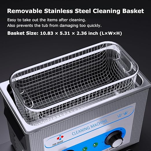 4.5L Ultrasonic Cleaner Knob Control Heated Ultrasonic Jewelry Cleaner Machine for Carburetor Glasses Gun Parts