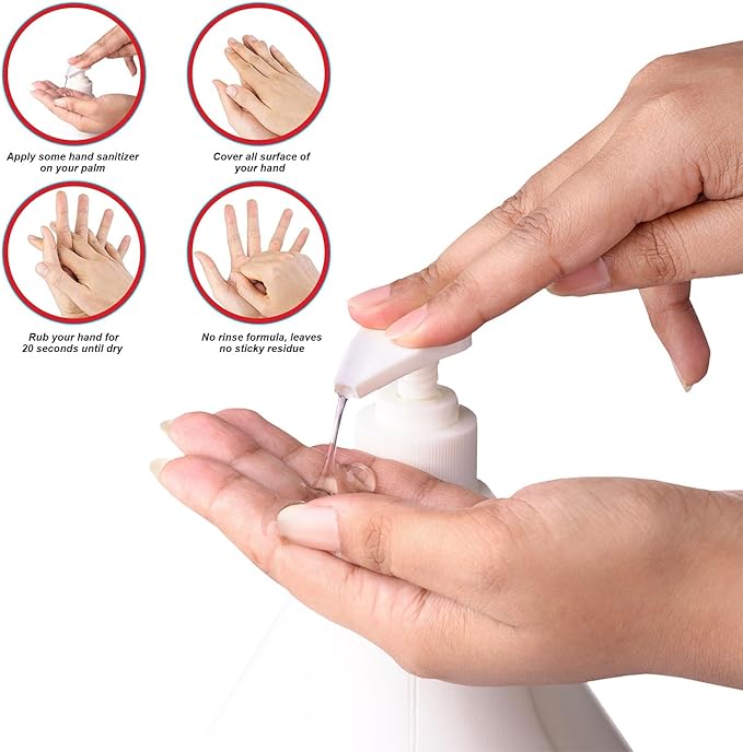 Latalia large Hand Sanitizer Pump 128 fl oz – 80% Alcohol Moisturizing Hand Sanitizer Refill Gallon for Home & Office, Unscented Clean Gel, Drying & Non-Sticky for Daily Hand Hygiene