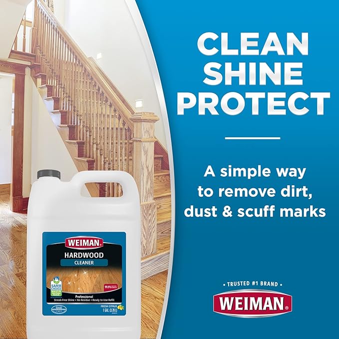 Weiman Hardwood Floor Cleaner - 128 Ounce Refill - Finished Engineered Hardwood Floors