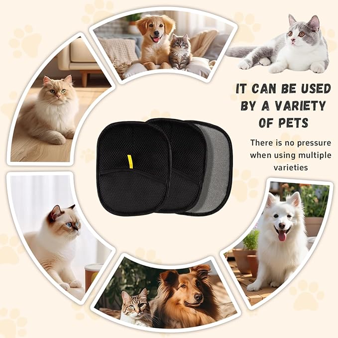 Pet Hair Removal Glove for Cats & Dogs,Newly Upgraded Reusable Electrostatic Pet Hair Glove,Thickened Pet Hair Removal Glove,Reusable Brush Pet Hair Tool (2PCS)