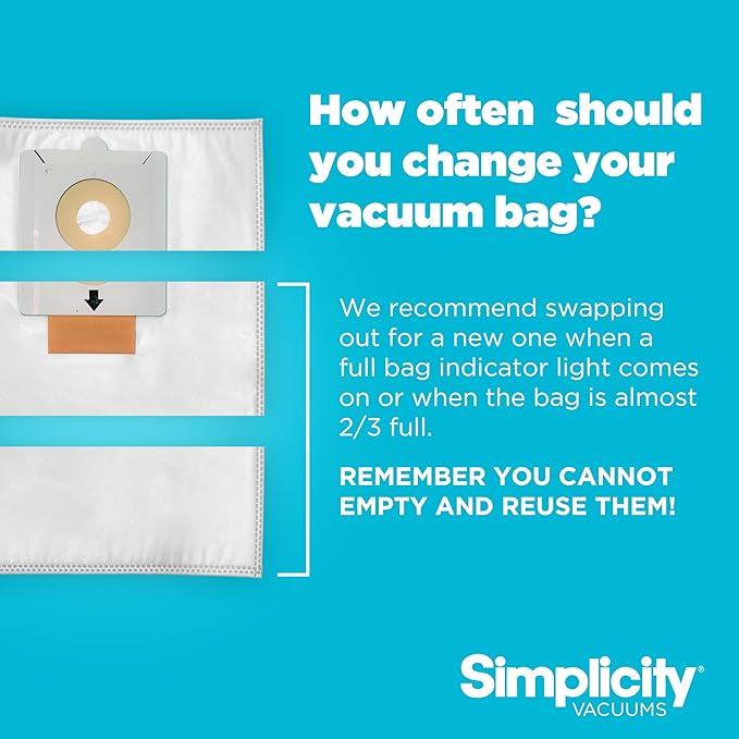 Simplicity Vacuums Bundle with Type A Vacuum Bags and Pet Hair Tool for S20EZM Allergy Upright Vacuum, SAH-6 Hepa Media Vacuum Bags and SPET-TOOL Pet Hair Removal Tool or Vacuuming Furniture