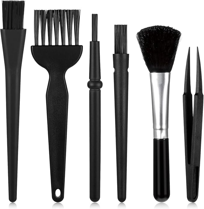 6 PCS Mini Keyboard Cleaning Brushes Kit, Small Keyboard Brush Nylon Anti Static Dusting Brush Electronics Cleaning Small Spaces, Keyboards Cleaner Brushes for Cleanings Computer Motherboard Camera