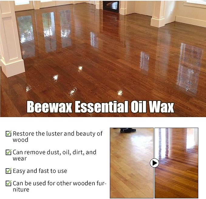 Natural Beeswax Care Spray & Restorer, Beeswax Spray For Wood, Bees wax Sprays Cleaner, Wood Floor Polish, For Leather & Furniture Polish (2PC)