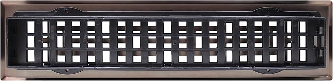 Decor Grates AJH214-RB Oriental Floor Register, 2x14 Inches, Rubbed Bronze Finish