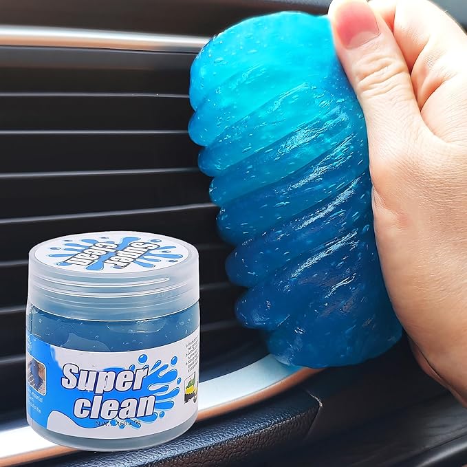 Eco-Friendly Car Cleaning Gel, 160g Biodegradable Detailing Putty for Car Interior Cleaner, Reusable Dust Cleaning Gel for Vents, Dashboards & Keyboard Cleaner, Car Accessories for Men & Women