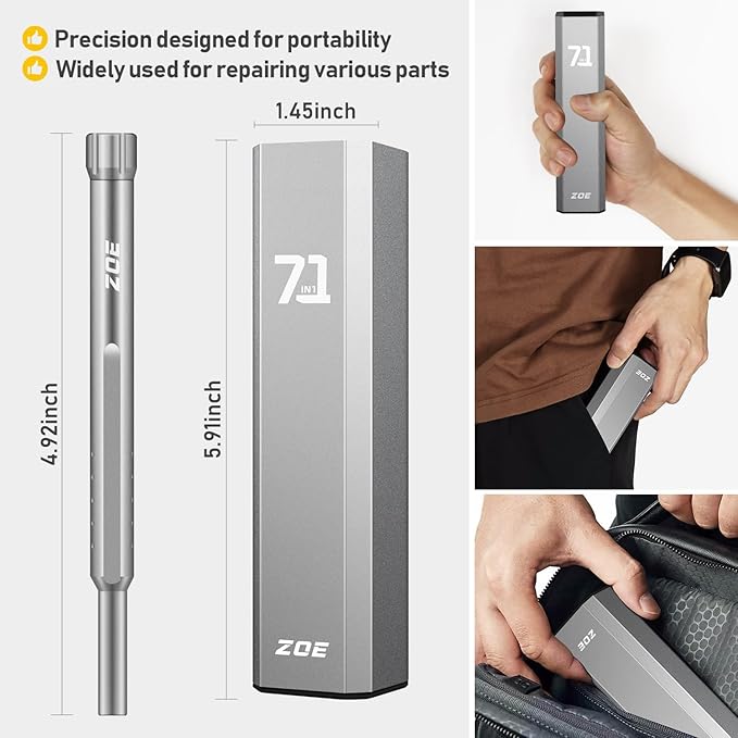 Precision screwdriver set,71 in 1 small screwdriver set with case and magnetizer,Mini magnetic screwdriver set for Tablets,PC,phones,Watches,Toys,Cameras,Eye glass repairing kit,mini tool kit