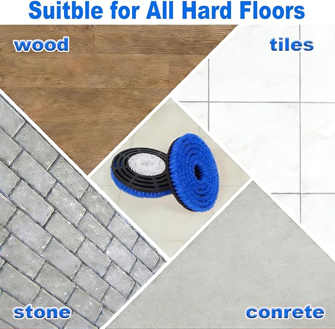 KVLZ 2-Pack - Newly Upgraded Steam Mop Replacement Brush Head, Compatible with Shark Steam Mops and Scrub Mops S8201/S8001/S7201/S7000 Series,Suitable for All Floor Types, Scratch-Free Polish (Blue)