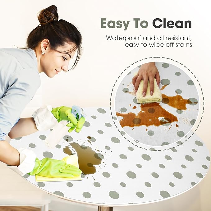 Drawer and Shelf Liner, Non-Slip Kitchen Cabinet Liners Non-Adhesive Thick Strong Grip Waterproof Washable Mats Protect Dresser Shelves Cupboard Bathroom Cabinets, Polka Dot, 18 in X 20 FT