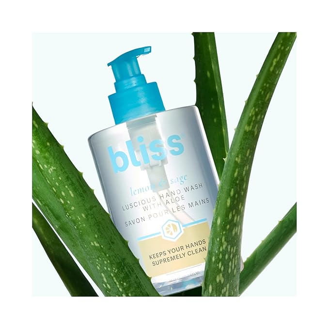 Bliss Lemon & Sage Luscious Hand Wash with Aloe – Hydrating, Refreshing Hand Soap with Coconut Oil & Vitamin B5 – Gently Cleanses Without Drying – 12.14 fl oz (Pack of 2)