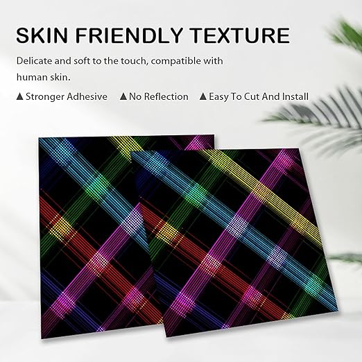 Nuxovilar Peel and Stick Vinyl Floor Tiles - 12x12 Inch Colorful Crisscross Pattern, 10 Pcs Self-Adhesive Flooring for Easy Install