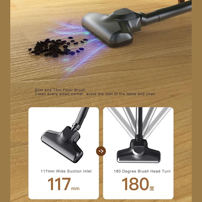 HEEPDD Handheld Vacuum Cleaner, 10000pa Strong Suction with High Frequency Tapping, Cordless Mattress Vacuum Cleaner for Pets Hair Bedding Sofa