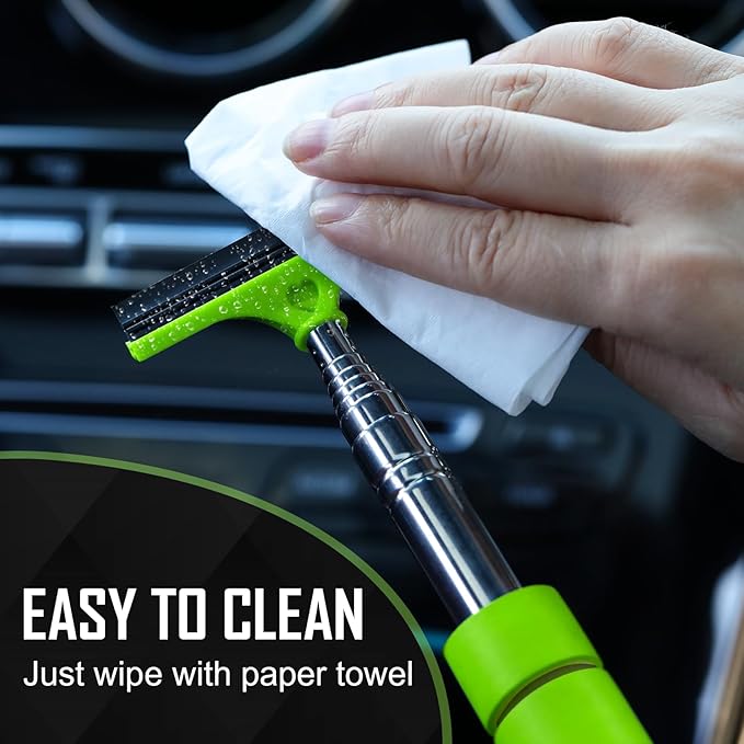 Side Mirror Squeegee, 2 PCS Car Mirror Squeegee, Retractable Car Rearview Mirror Wiper for All Vehicles, Universal Automotive Accessories