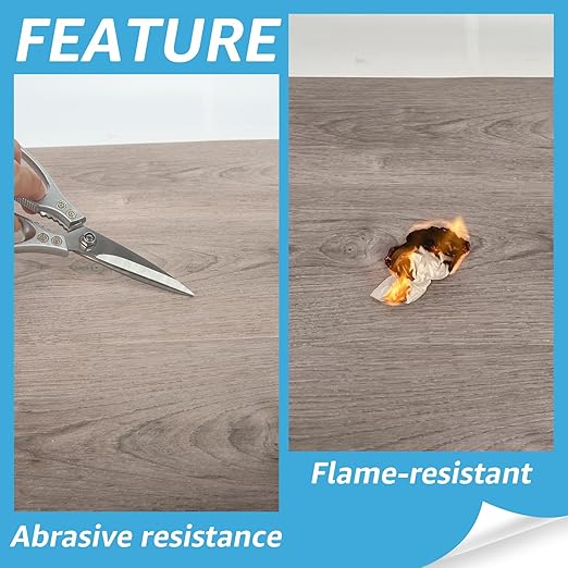 Art3d 60 Sq.ft Peel and Stick Floor Tiles, 40Pcs Luxury Vinyl Plank Flooring Wood Look, Adhesive and Waterproof Tile Sticker for Bedroom, Living Room, Kitchen, Teak
