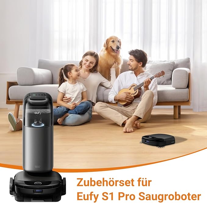 Replacement Kit for Eufy Robot Vacuum Omni S1 Pro: 1 Main Brushes, 1 Roller Mops, 4 Filters, 6 Side Brushes, 6 Dust Bags, 6 Scented Tablets,1 Cleaning Brush