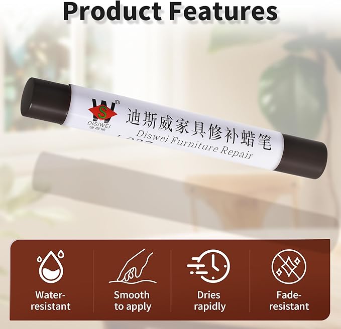 Wood Filler Sticks Old Rosewood Furniture Scratch Repair Crayons Wood Floor Repair Wax Filler Sticks Furniture Repair Wax Crayons for Wooden Furniture, Floors, Cabinets & Tables
