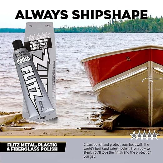 Flitz Multi-Purpose Metal Polish Paste - 5.29oz Tube of USA-Made Chrome Polish - Works on Stainless Steel, Aluminum, Plastic, Jewelry and Cars - Non-Abrasive Cleaner & Rust Remover (40 Pack)