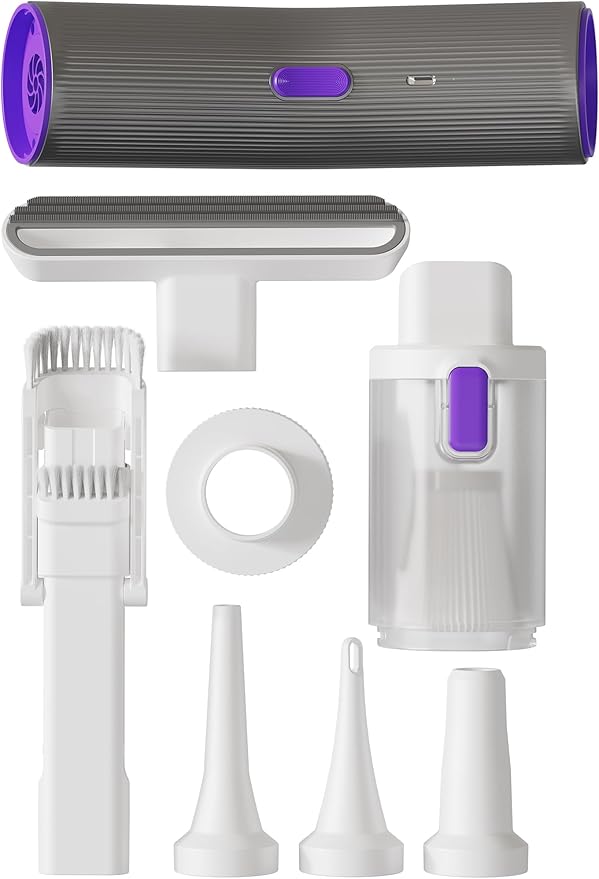 Cordless Car Vacuum, 4-in-1 Portable Mini Handheld Vacuum Cleaner with 15000pa High Power, 2 Suction Modes & Multi-Nozzles for Car Home Office Pet, Silver