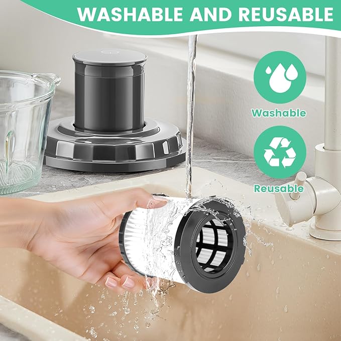 2 Pack DCV5801H Washable Vacuum Filter Compatible with DEWAlT DCV580H DCV581H, DCV5801H 20V MAX Wet Dry Shop Vacuum Replacement Filter with Cleaning Brush
